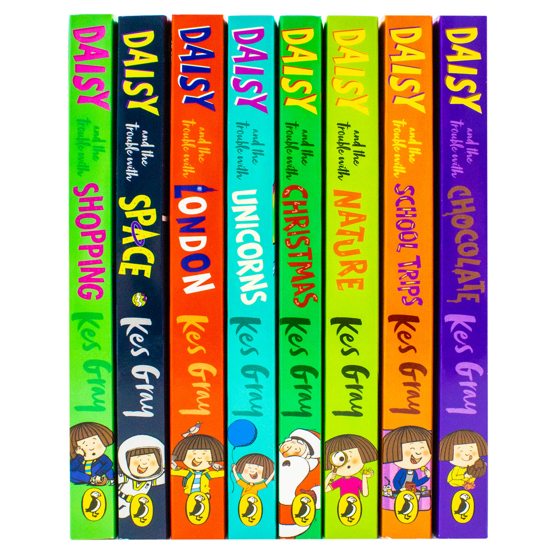Daisy And Trouble 8 Books Collection Set by Kes Gray (Chocolate,School Trips,Nature,Christmas,Unicorns,London,Space,Shopping)