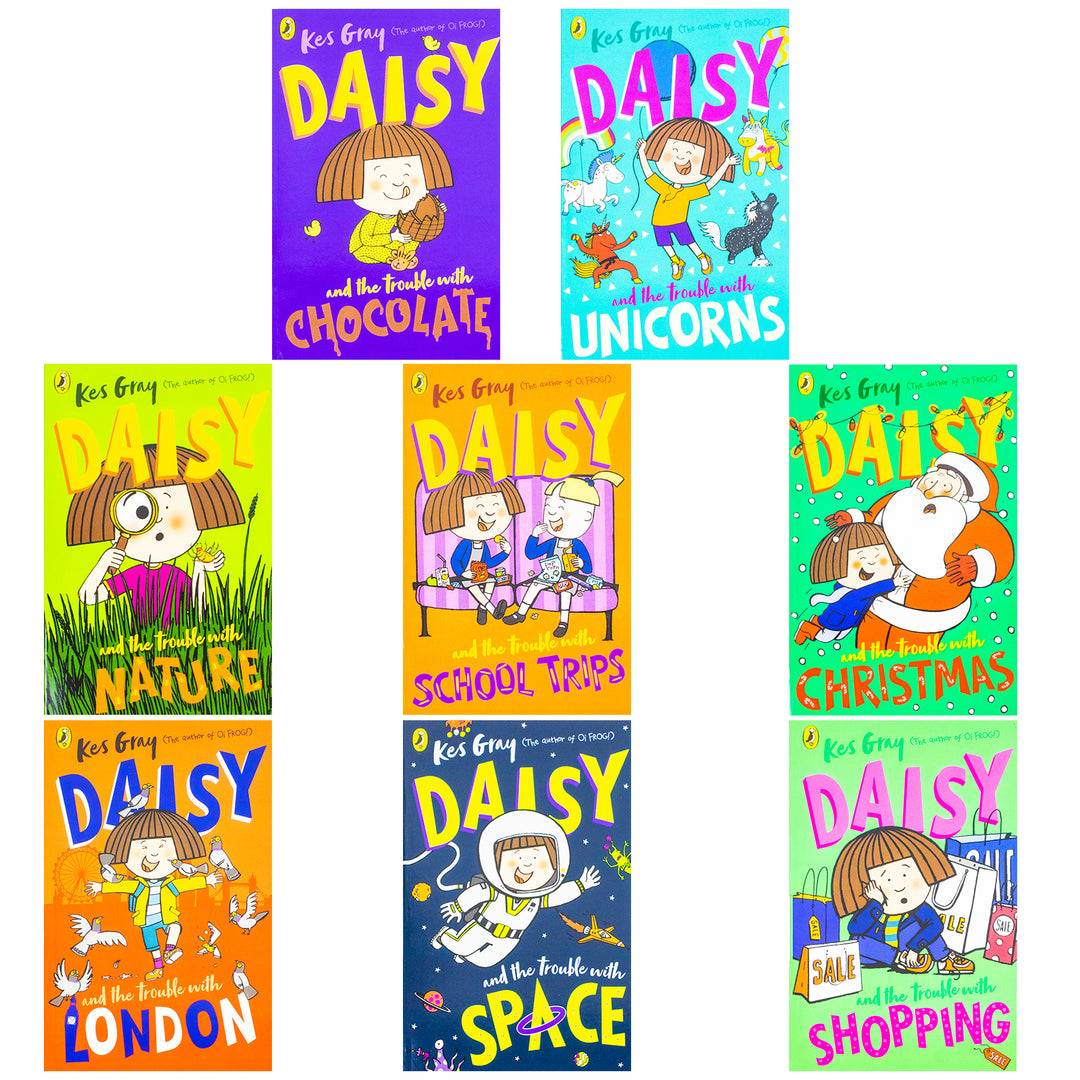 Daisy And Trouble 8 Books Collection Set by Kes Gray (Chocolate,School Trips,Nature,Christmas,Unicorns,London,Space,Shopping)