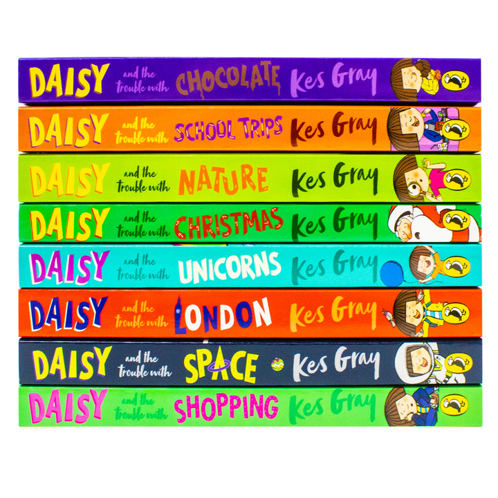 Daisy And Trouble 8 Books Collection Set by Kes Gray (Chocolate,School Trips,Nature,Christmas,Unicorns,London,Space,Shopping)