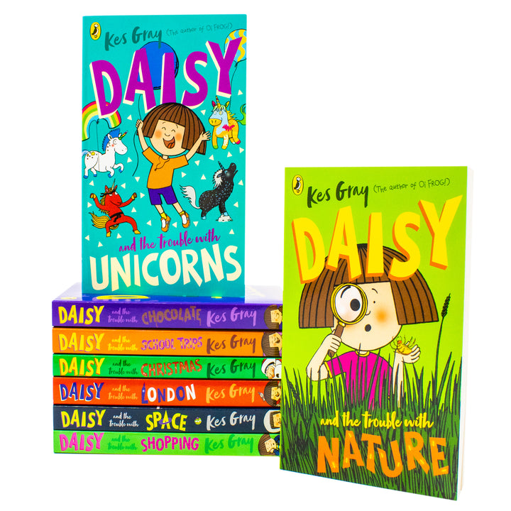 Daisy And Trouble 8 Books Collection Set by Kes Gray (Chocolate,School Trips,Nature,Christmas,Unicorns,London,Space,Shopping)