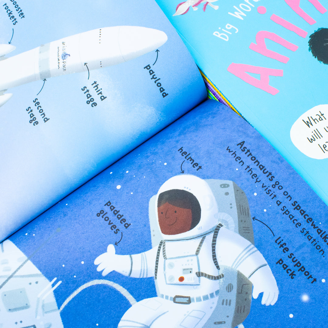 Big Words for Little Experts 10 Books Collection Set(Animals, Birds, Body, Bugs, Dinosaurs, Habitats, Mammals, Oceans, Our Planet & Space)