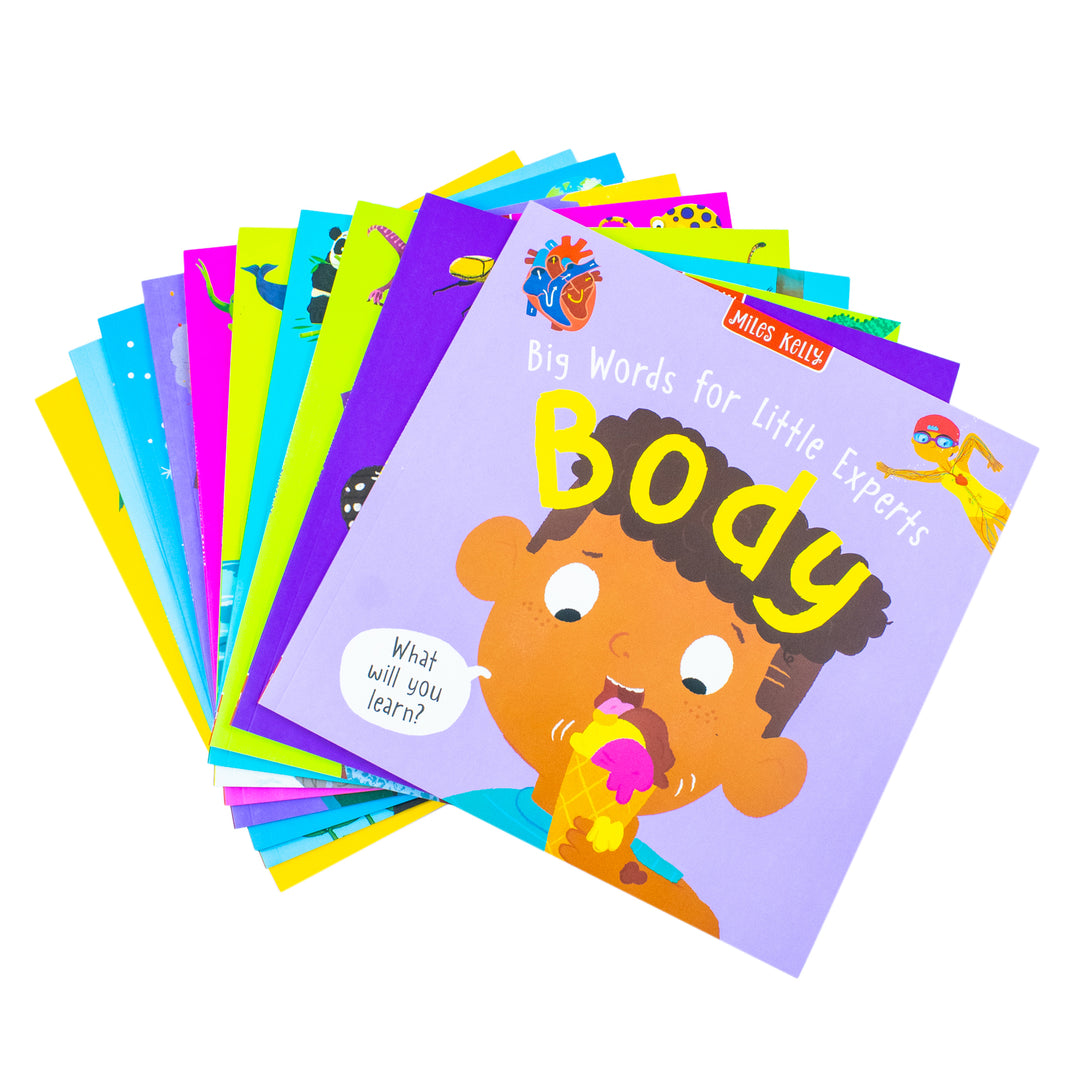 Big Words for Little Experts 10 Books Collection Set(Animals, Birds, Body, Bugs, Dinosaurs, Habitats, Mammals, Oceans, Our Planet & Space)