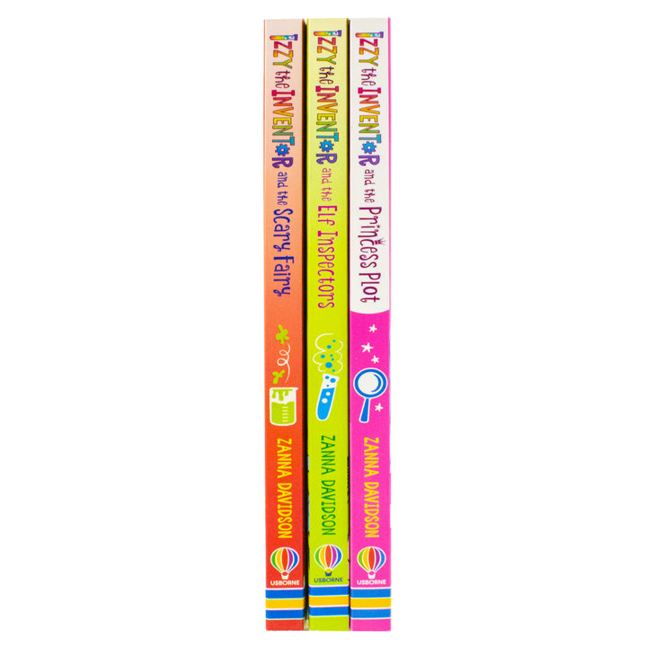Izzy the Inventor Series By Zanna Davidson 3 Books Collection Set (Princess Plot, Scary Fairy, Elf Inspectors)