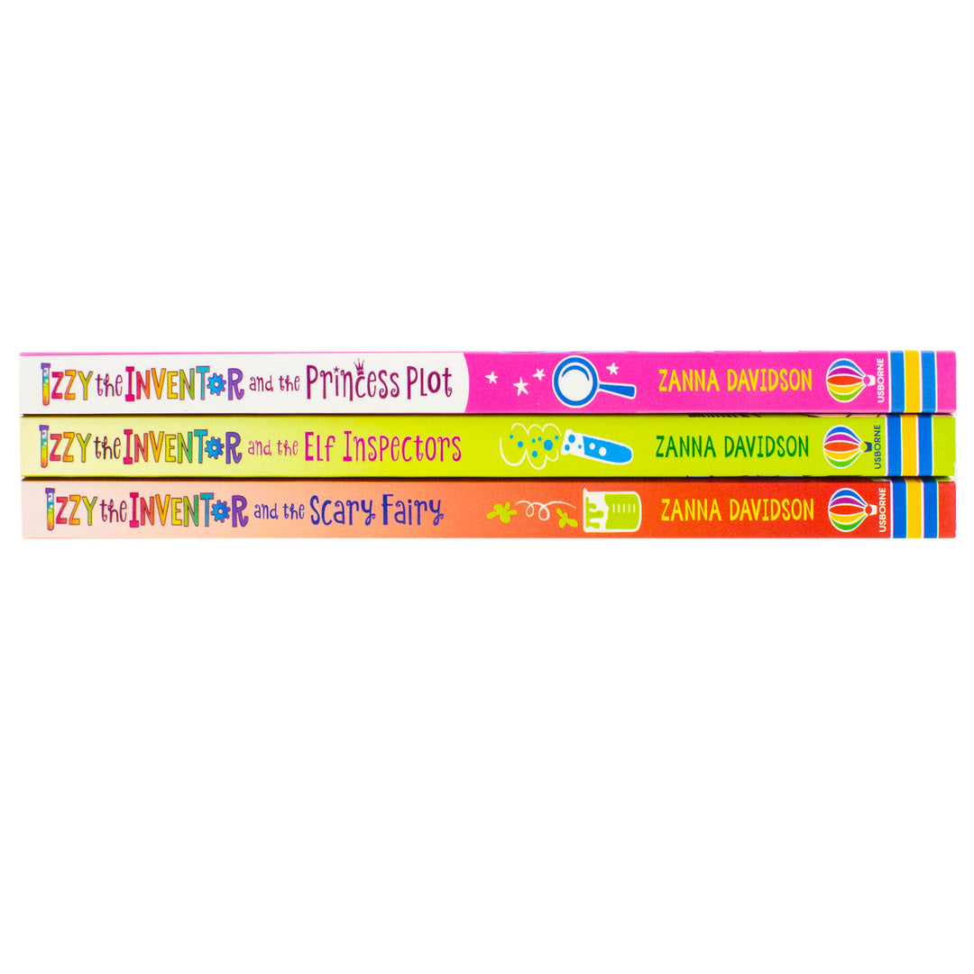 Izzy the Inventor Series By Zanna Davidson 3 Books Collection Set (Princess Plot, Scary Fairy, Elf Inspectors)