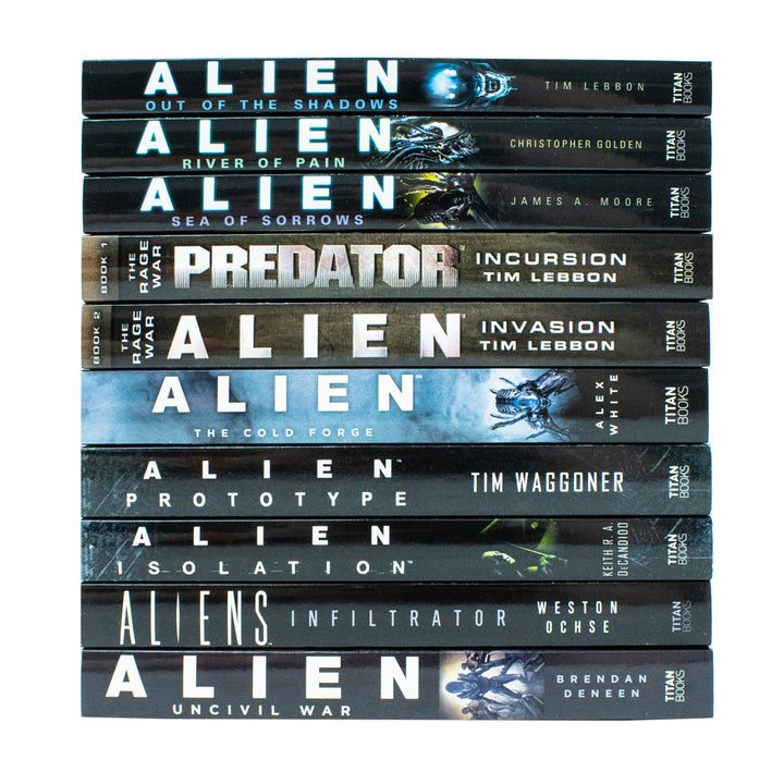 Alien Series 10 Books Collection Set (Out of The Shadows, Sea of Sorrows, River of Pain, Incursion, Invasion, The Cold Forge, Prototype, Isolation, Uncivil War, Infiltrator)