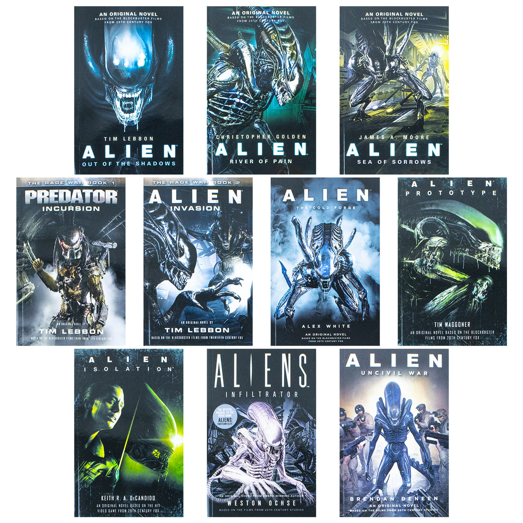 Alien Series 10 Books Collection Set (Out of The Shadows, Sea of Sorrows, River of Pain, Incursion, Invasion, The Cold Forge, Prototype, Isolation, Uncivil War, Infiltrator)