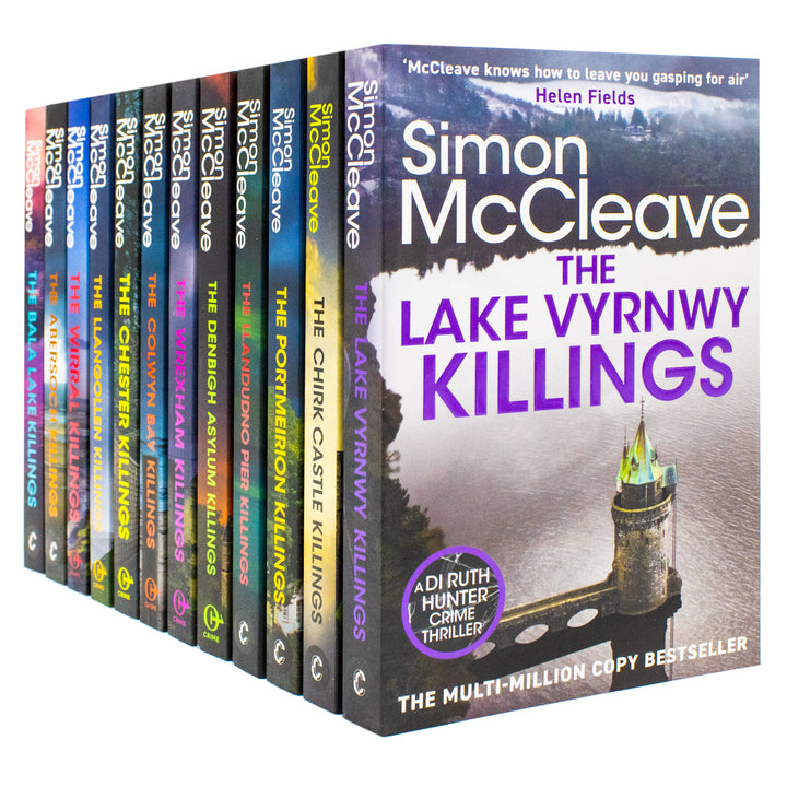 DI Ruth Hunter Series 1-12 Books Collection Set By Simon McCleave (Paperback) -The Lake Vyrnwy Killings, The Chirk Castle Killings,The Colwyn Bay Killings and MORE!