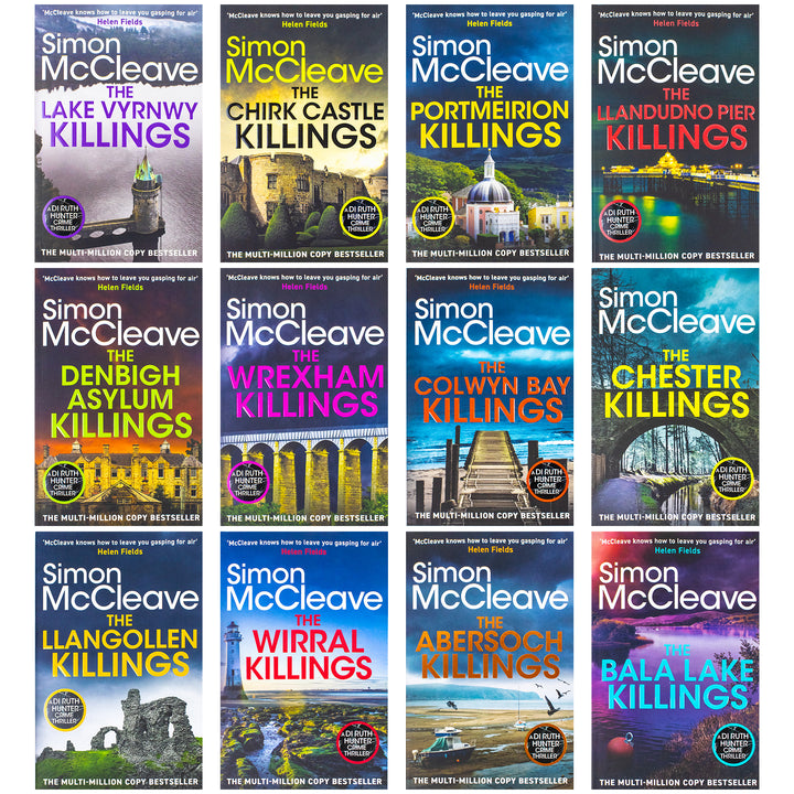 DI Ruth Hunter Series 1-12 Books Collection Set By Simon McCleave (Paperback) -The Lake Vyrnwy Killings, The Chirk Castle Killings,The Colwyn Bay Killings and MORE!