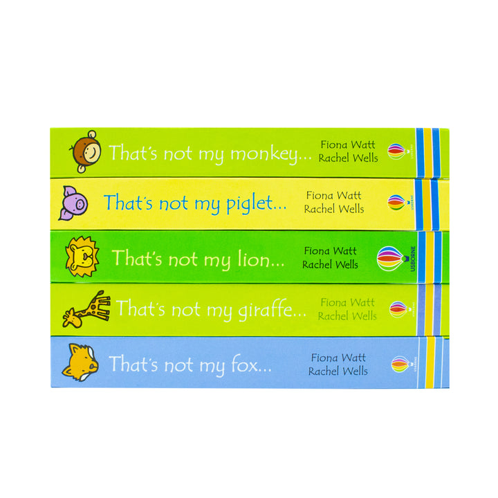 Usborne touchy-feely Books That's Not my Collection 3, 5 Books Box Set By Fiona Watt (Fox, Giraffe, Lion, Piglet, Monkey)