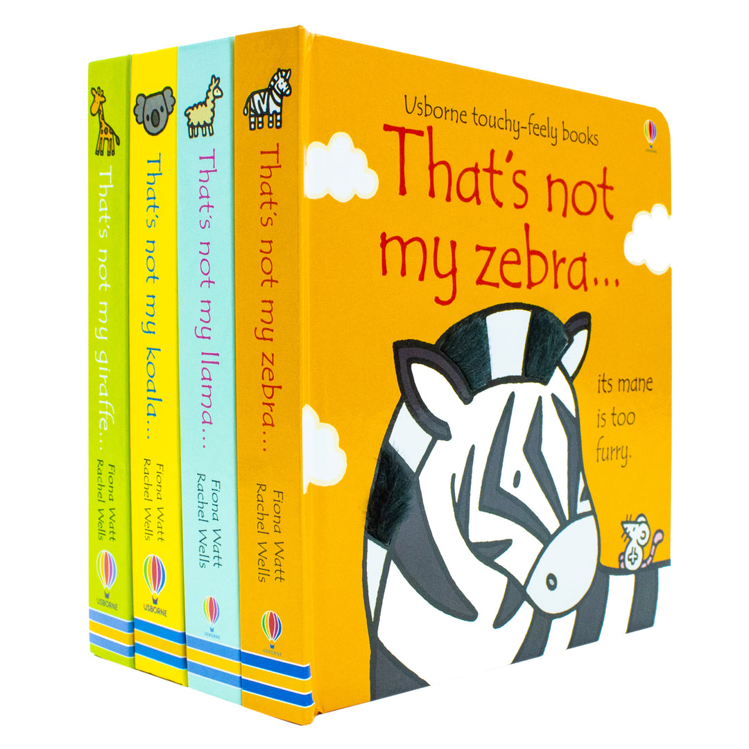 Usborne Touchy-Feely That's Not My Zoo 4 Books Collection: Zebra & Friends - Interactive Board Books for Kids, Toddlers, Early Learning & Sensory Fun