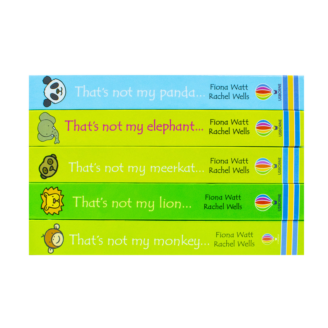 Usborne Touchy-Feely That's Not My Zoo Collection Set 3: Panda and Friends 5 Books Collection Set by Fiona Watt - Interactive Sensory Books for Toddlers