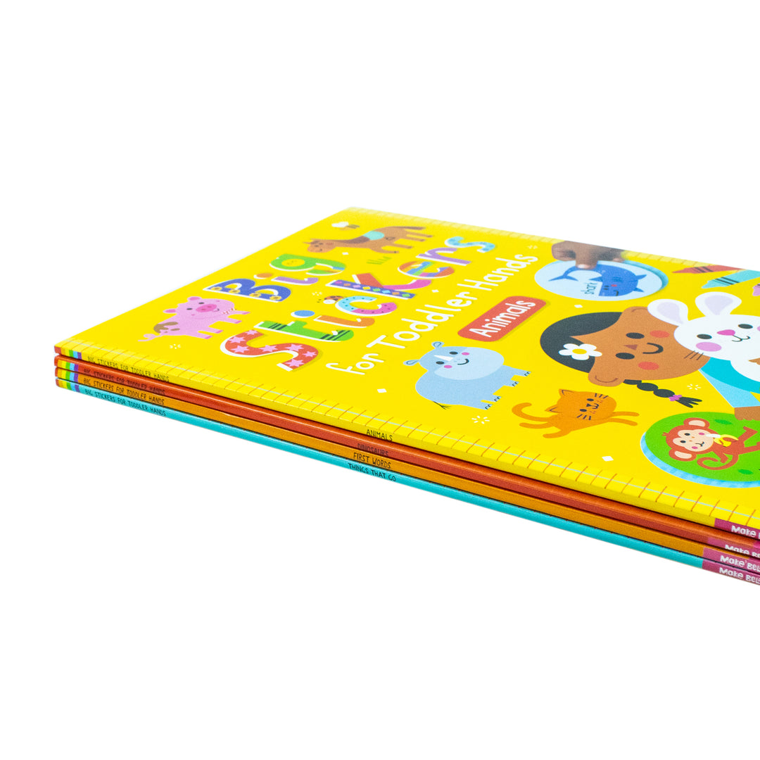 Big stickers for toddler hands: set of 4 activity books promoting creativity for little ones - perfect for 2-5 year-olds
