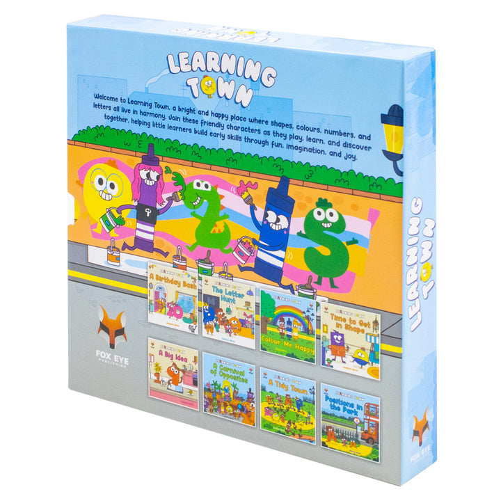 Learning Town 8 Books Collection Set By Jessica Wren (A Birthday Bash,The Letter Hunt,Colour Me Happy,Time To Get In Space And More)