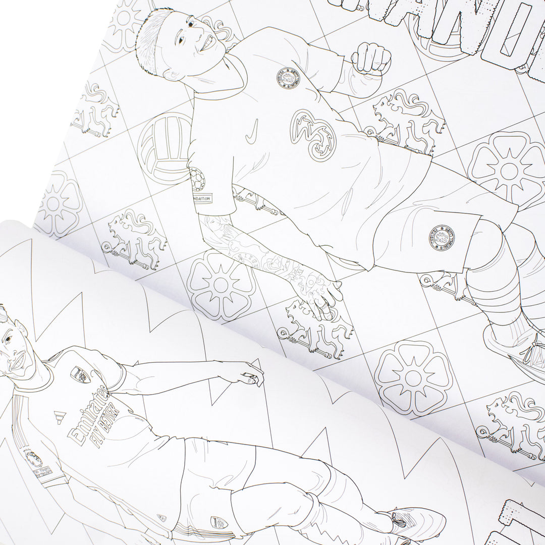 Football Superstars Colouring Book Featuring Ronaldo, Messi, Mbappe, Lamine Yamal, Declan Rice & Many More