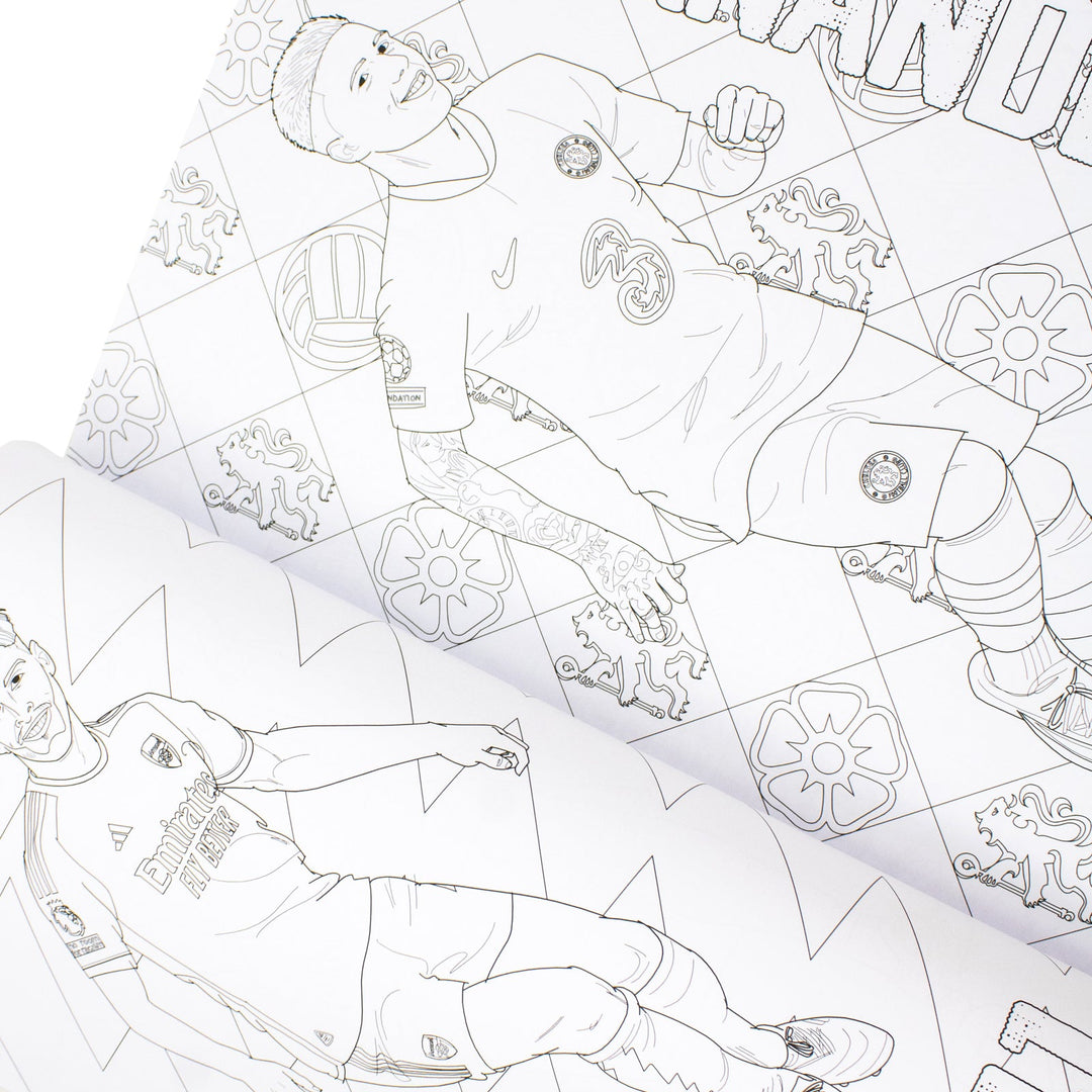 Football Superstars Colouring Book Featuring Ronaldo, Messi, Mbappe, Lamine Yamal, Declan Rice & Many More (Paperback)
