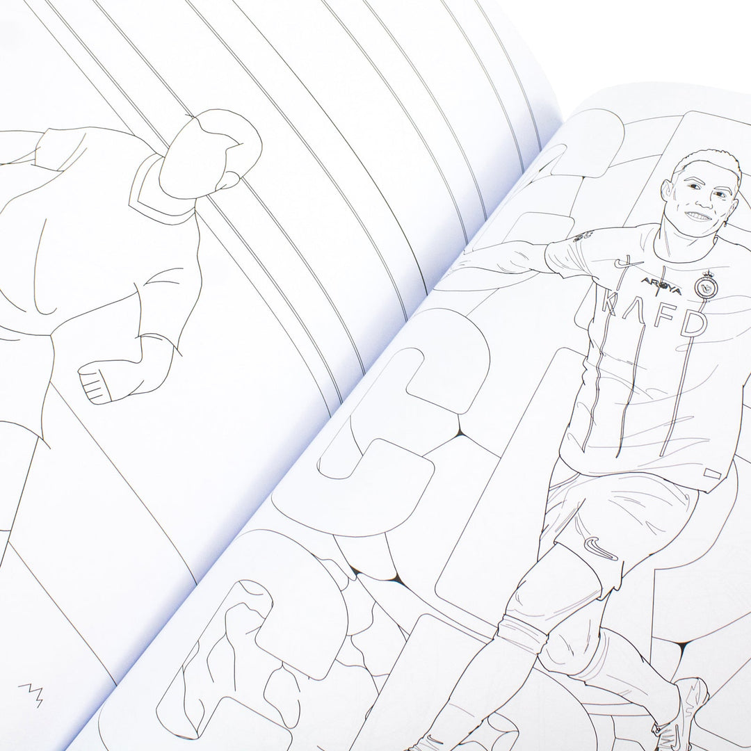 Football Superstars Colouring Book Featuring Ronaldo, Messi, Mbappe, Lamine Yamal, Declan Rice & Many More (Paperback)