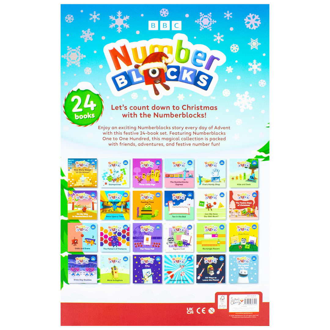 Numberblocks Advent Calendar - Count down to Christmas 24 Story Books Official Perfect Festive Christmas Gift Maths and Counting for Preschool Children