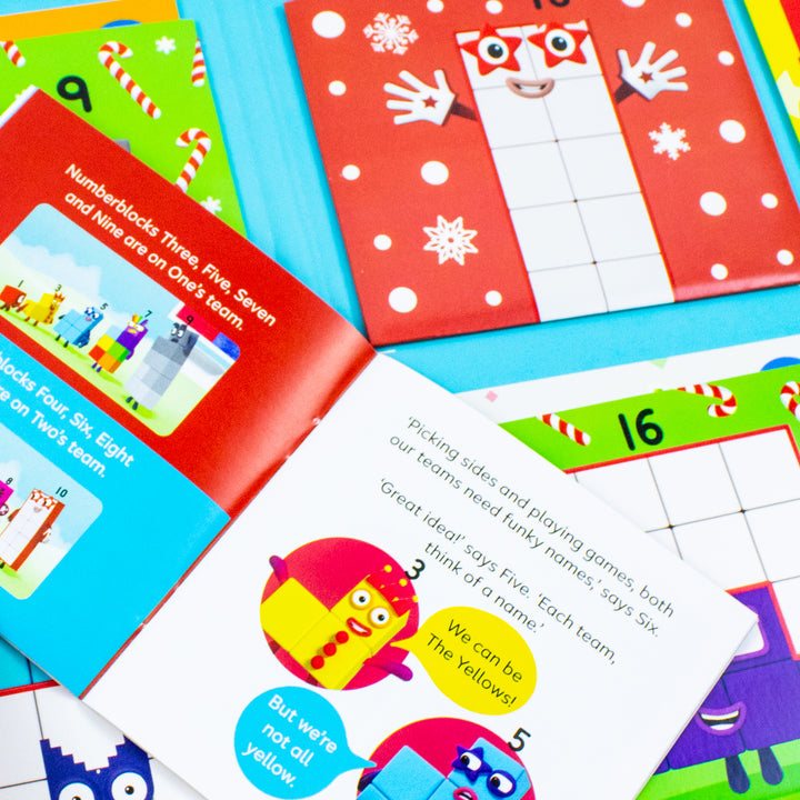 Numberblocks Advent Calendar - Count down to Christmas 24 Story Books Official Perfect Festive Christmas Gift Maths and Counting for Preschool Children