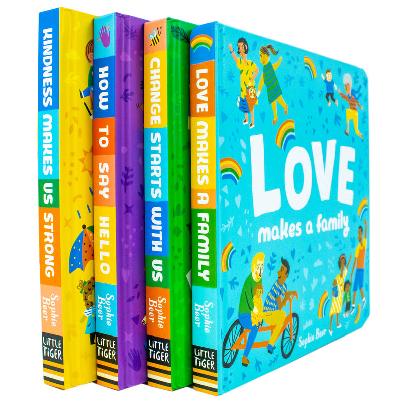 My First Behaviour and Manners Library 4 Books Collection Set by Sophie Beer (Change Starts With Us, Love Makes a Family, Kindness Makes Us Strong, How to Say Hello)