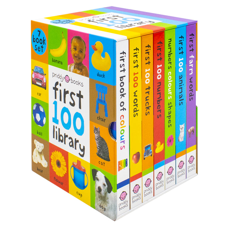 Priddy First 100 Library 7 Books Collection Box Set (Board Books)