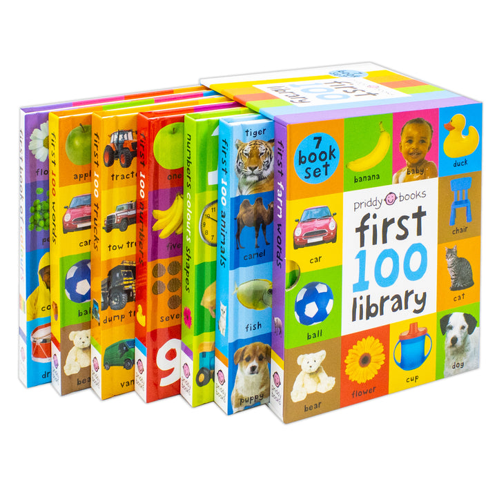 Priddy First 100 Library 7 Books Collection Box Set (Board Books)