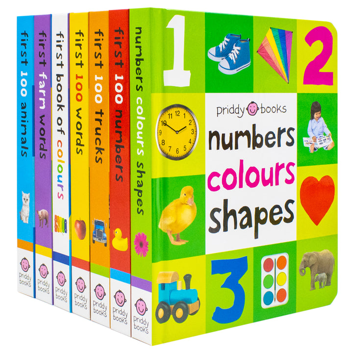 Priddy First 100 Library 7 Books Collection Box Set (Board Books)