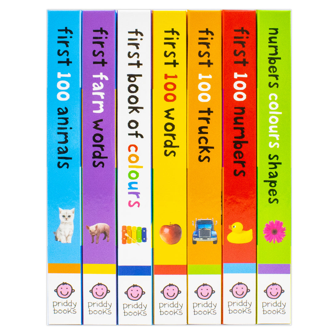 Priddy First 100 Library 7 Books Collection Box Set (Board Books)