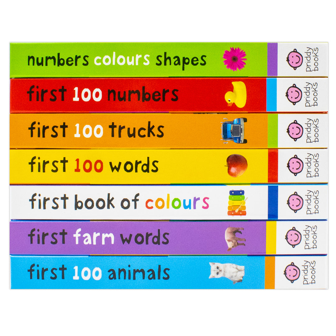 Priddy First 100 Library 7 Books Collection Box Set (Board Books)
