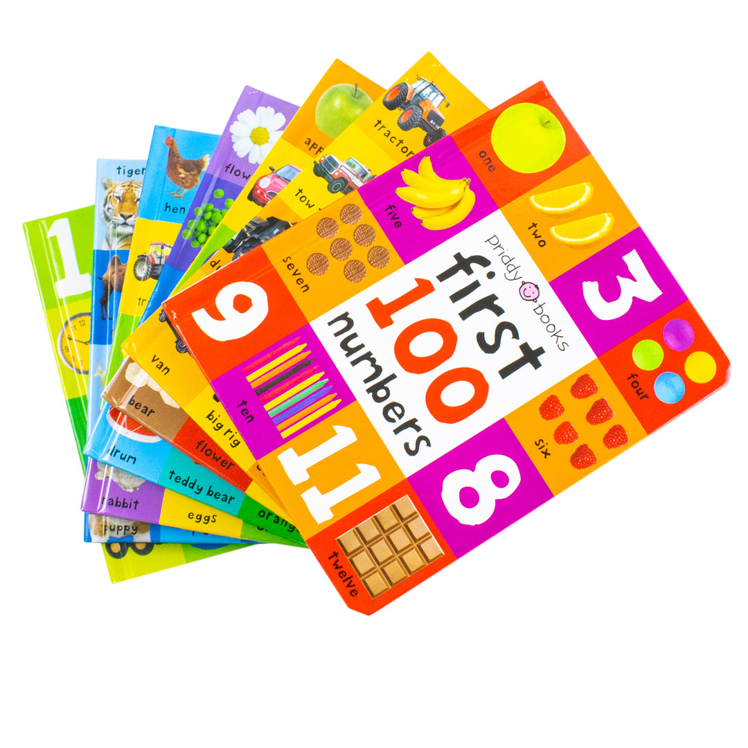 Priddy First 100 Library 7 Books Collection Box Set (Board Books)