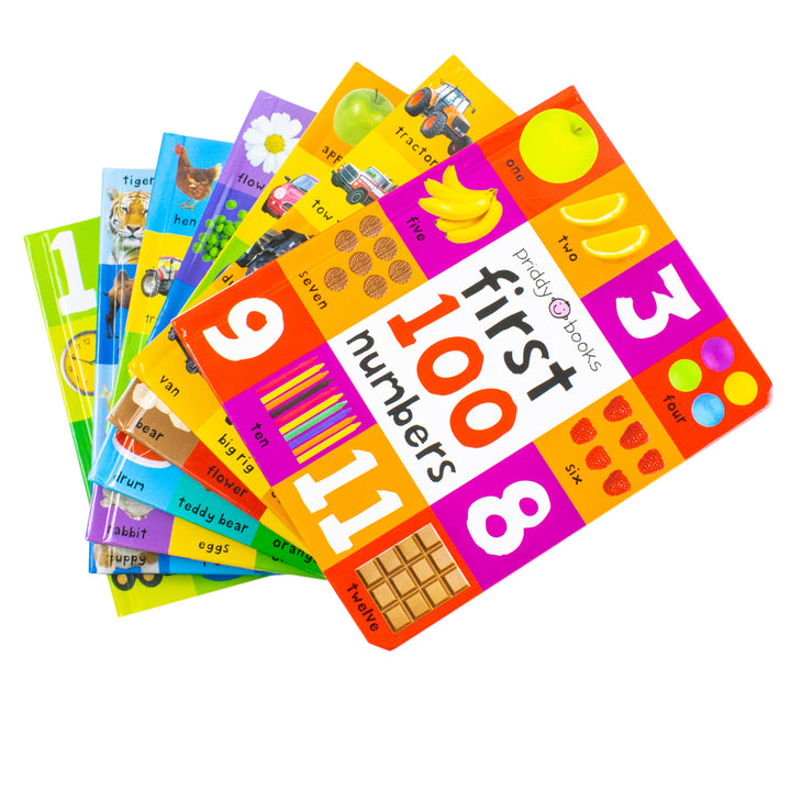 Priddy First 100 Library 7 Books Collection Box Set (Board Books)