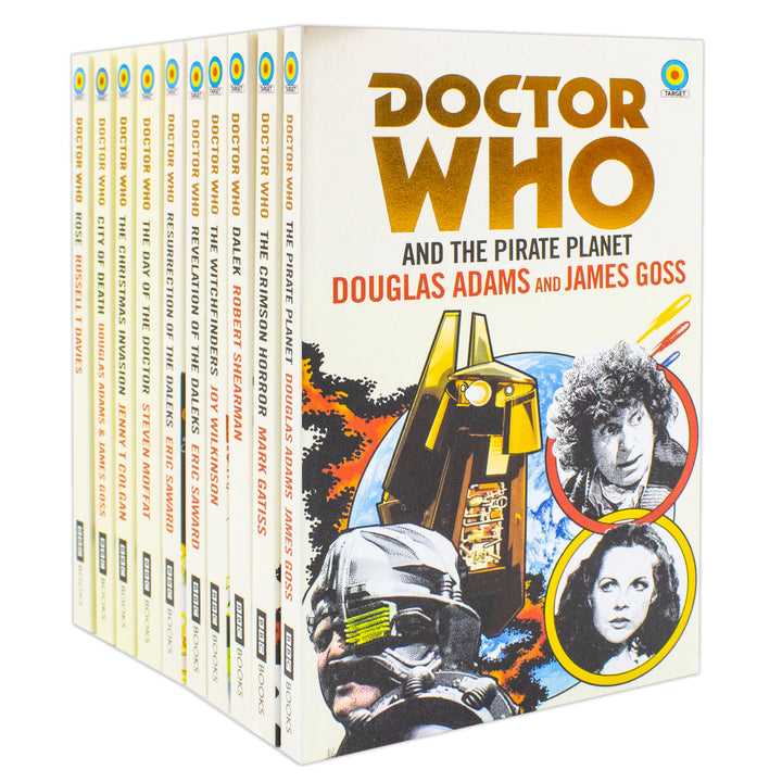 Doctor Who: Target Collection 10 Books Set by Douglas Adams (The Pirate Planet, City of Death, Crimson Horror, Day of the Doctor & More!)