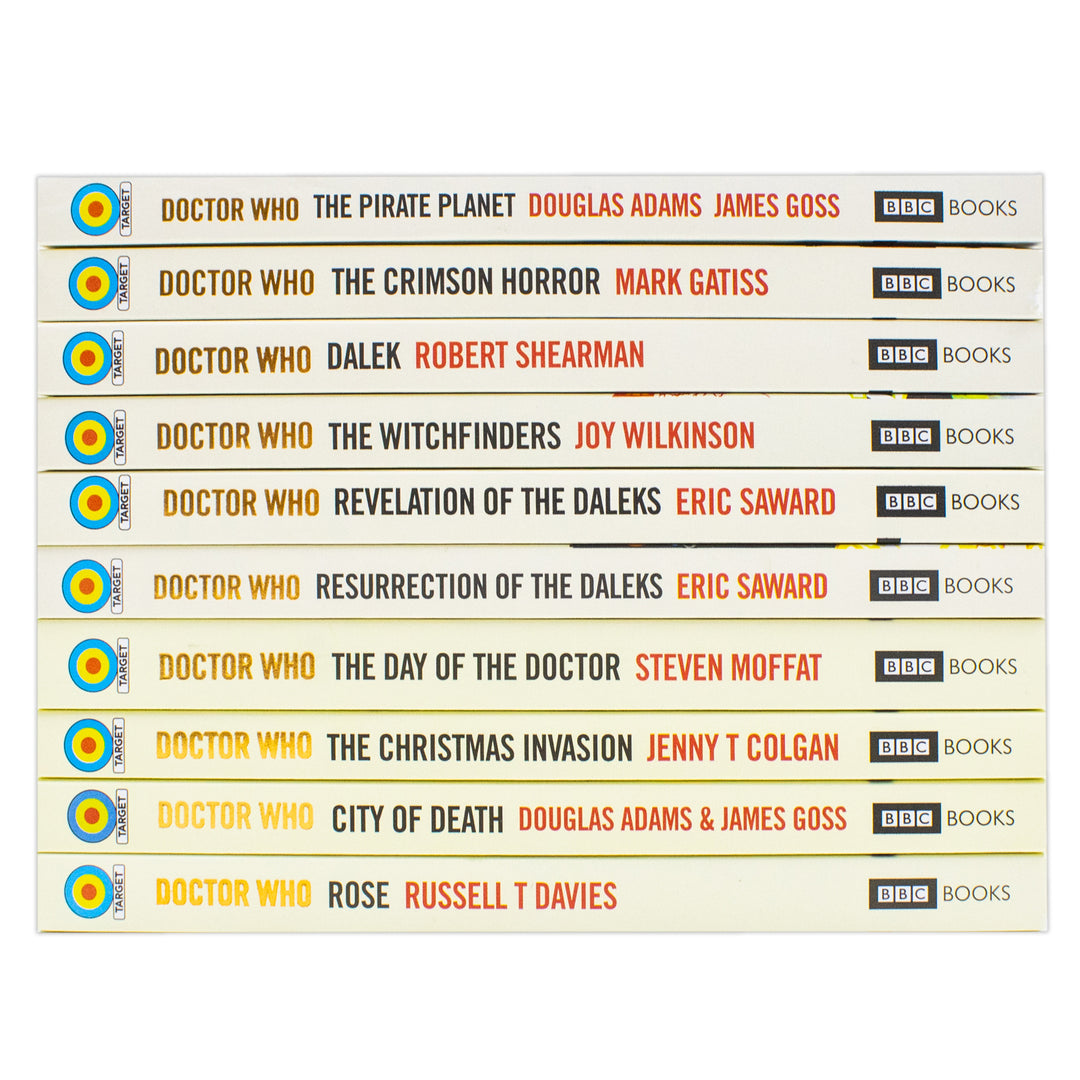 Doctor Who: Target Collection 10 Books Set by Douglas Adams (The Pirate Planet, City of Death, Crimson Horror, Day of the Doctor & More!)