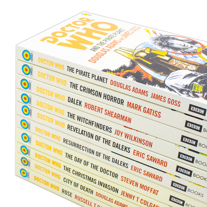 Doctor Who: Target Collection 10 Books Set by Douglas Adams (The Pirate Planet, City of Death, Crimson Horror, Day of the Doctor & More!)