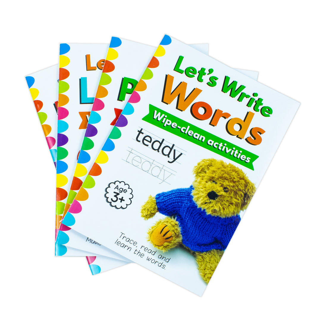 ABC Let's Learn Letters Wipe Clean Early Learning Activity 4 Book Set Inc Pen