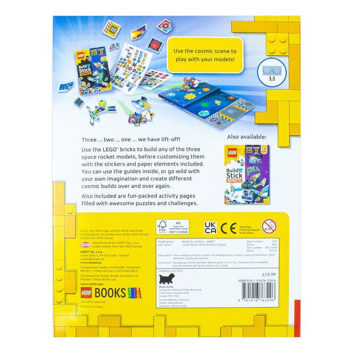 LEGO Books: Build and Stick: Space (includes LEGO bricks, book and over 250 stickers) (LEGO Build and Stick Activity Box)
