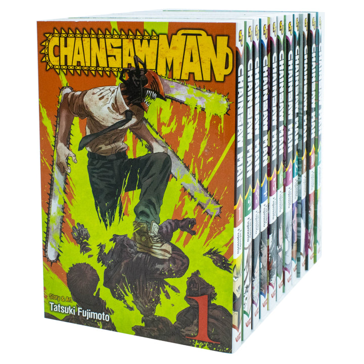 Chainsaw Man by Tatsuki Fujimoto: Volumes 1-11 Book Box Set– Action, Dark Fiction & Thrilling Manga Series with Stunning Illustrations for US Readers!