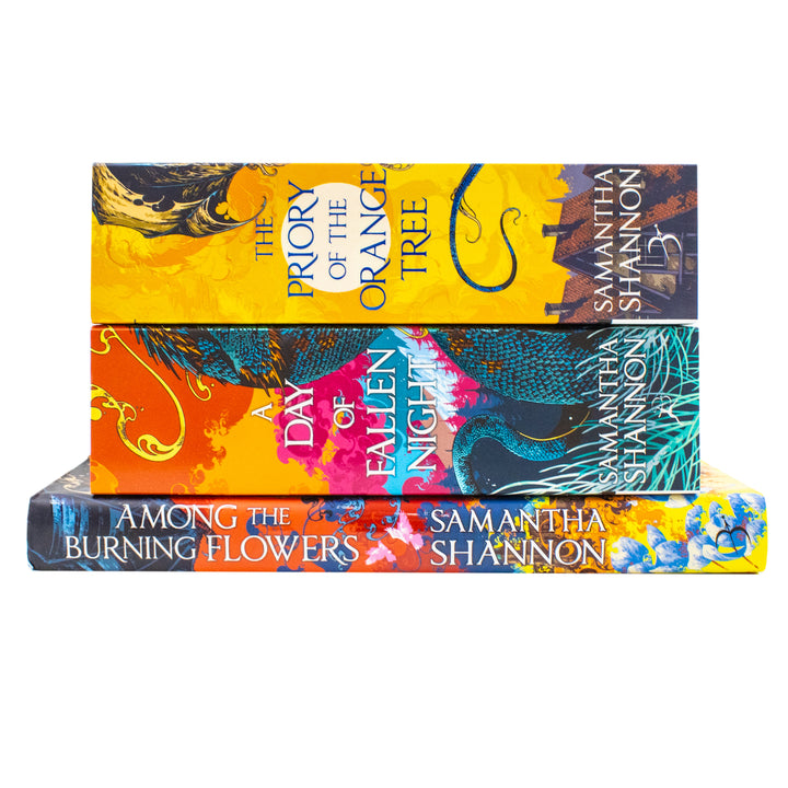 The Roots of Chaos Series 3 Books Collection Set By Samantha Shannon (Among the Burning Flowers [Hardback], The Priory of the Orange Tree, A Day of Fallen Night)