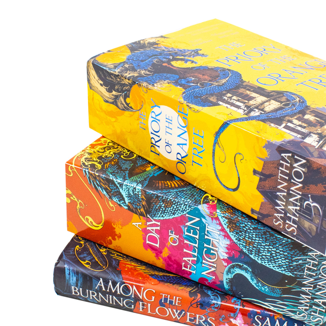 The Roots of Chaos Series 3 Books Collection Set By Samantha Shannon (Among the Burning Flowers [Hardback], The Priory of the Orange Tree, A Day of Fallen Night)