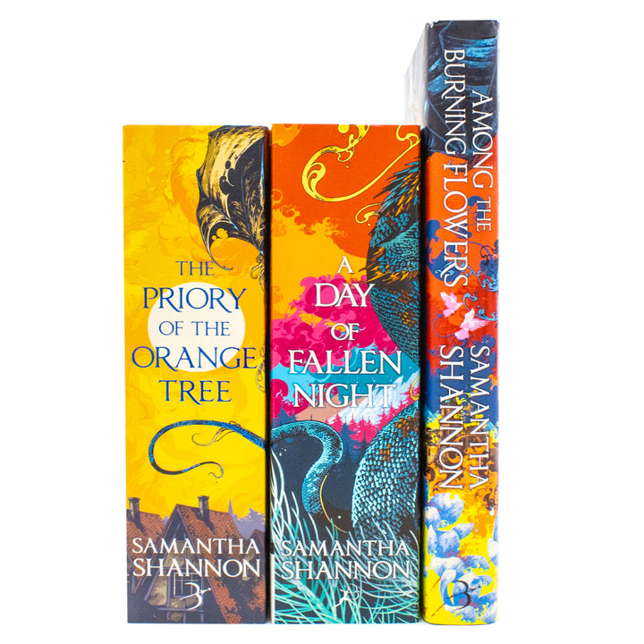 The Roots of Chaos Series 3 Books Collection Set By Samantha Shannon (Among the Burning Flowers [Hardback], The Priory of the Orange Tree, A Day of Fallen Night)