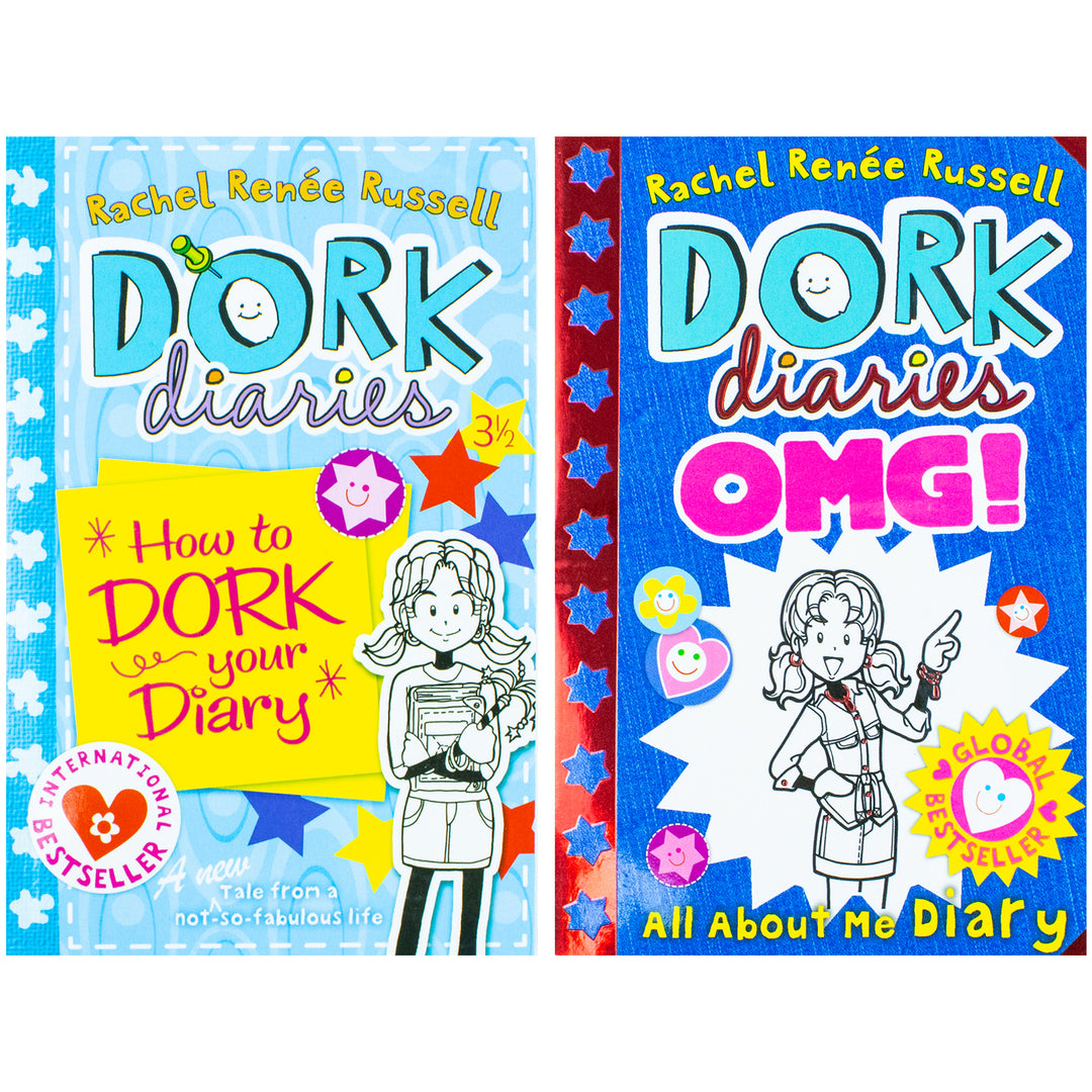 Dork Diaries 2 Books Collection Set by Rachel Renee Russell | Funny Diary Series for Young Readers - OMG All About Me & How to Dork Your Diary