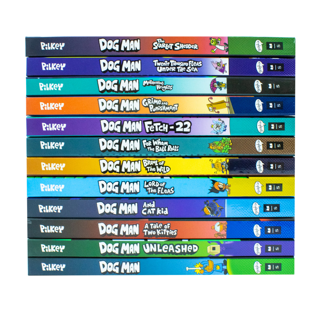 Dogman Series 1-12 Complete Books Set by Dav Pilkey