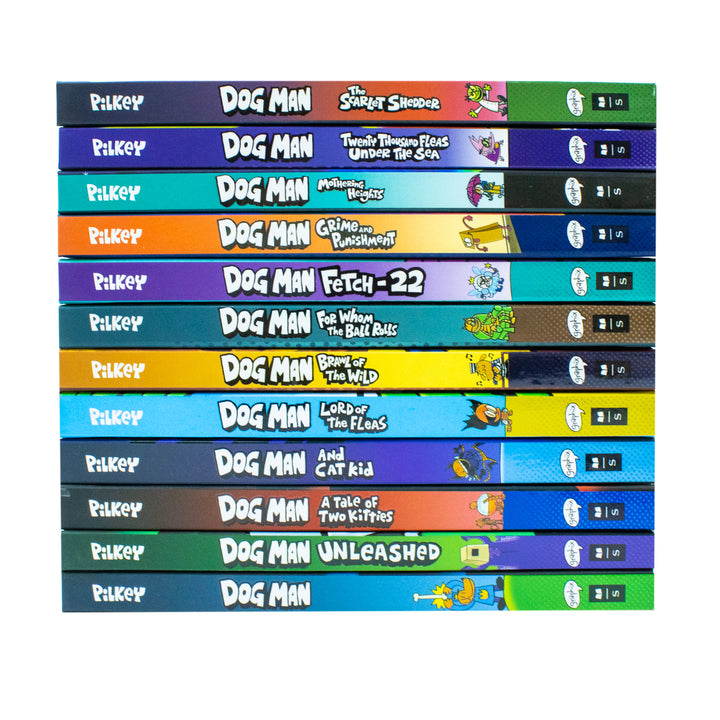 Dogman Series 1-12 Complete Books Set by Dav Pilkey
