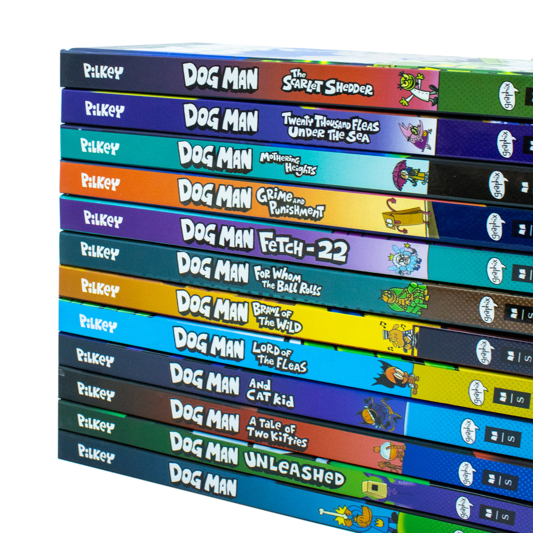 Dogman Series 1-12 Complete Books Set by Dav Pilkey
