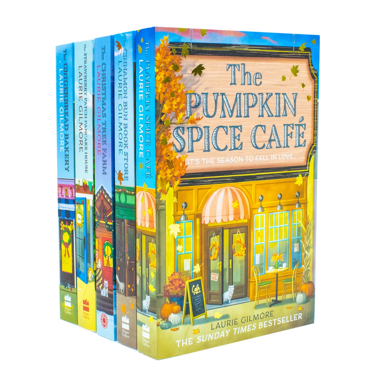 Pumpkin Spice Laurie Gilmore セット ブックマーク Laurie Gilmore: The Pumpkin Spice Café/ The Cinnamon Bun Book