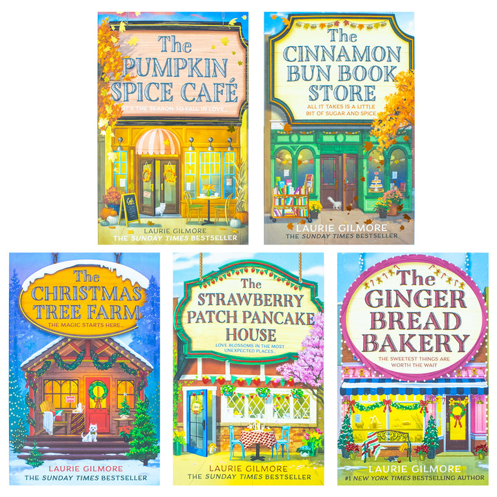 Dream Harbor Series 5 Books Collection Set By Laurie Gilmore - Paperback - The Pumpkin Spice Café, The Cinnamon Bun Book Store, The Christmas Tree Farm and More!