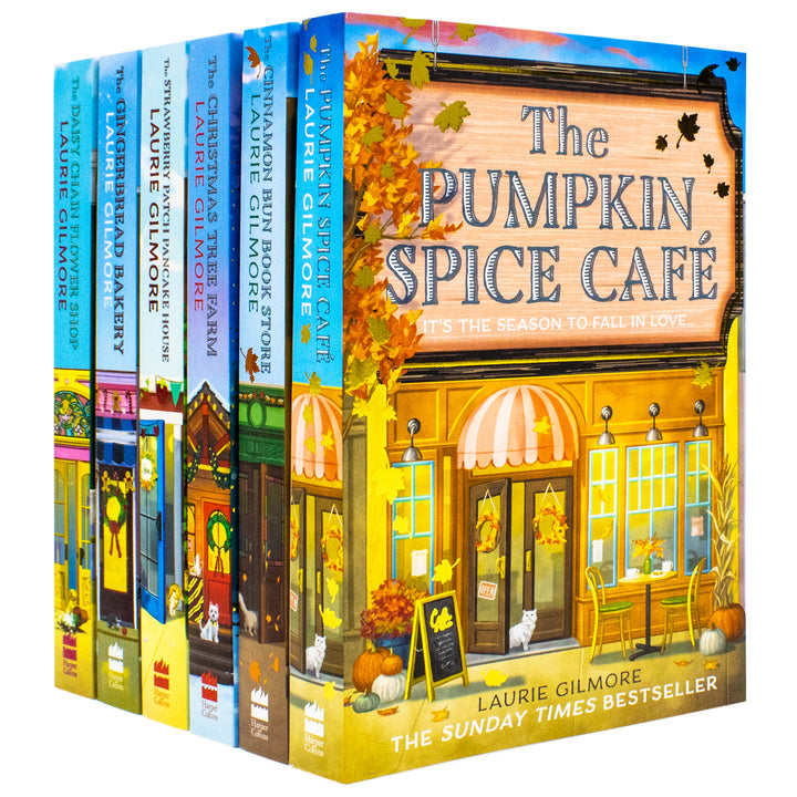 Dream Harbor Series 1-6 Books Collection Set By Laurie Gilmore (The Pumpkin Spice Café, The Cinnamon Bun Book Store, The Christmas Tree Farm, The Daisy Chain Flower Shop & More)