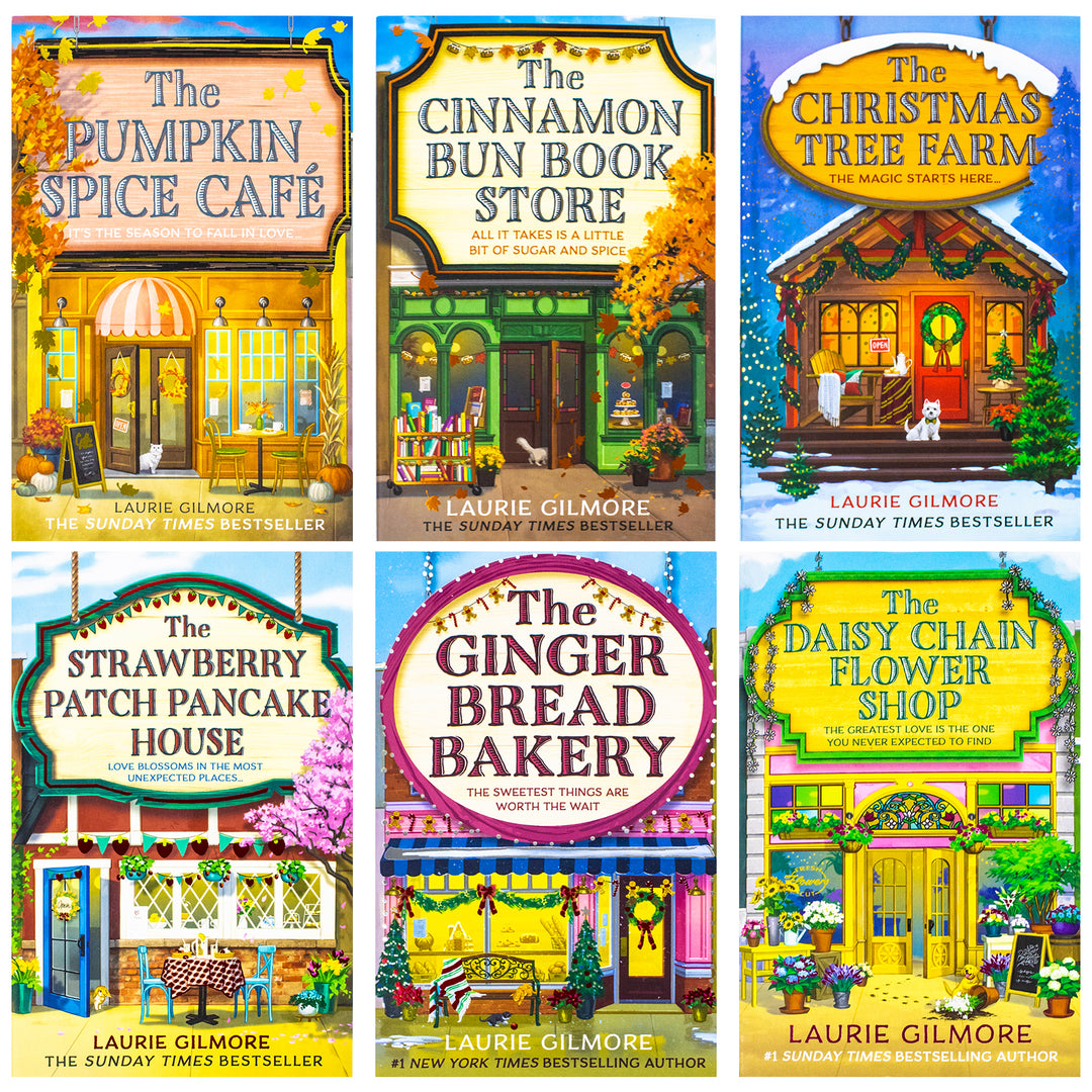Dream Harbor Series 1-6 Books Collection Set By Laurie Gilmore (The Pumpkin Spice Café, The Cinnamon Bun Book Store, The Christmas Tree Farm, The Daisy Chain Flower Shop & More)