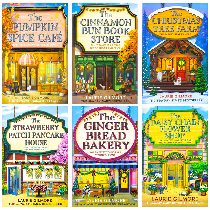 Dream Harbor Series 1-6 Books Collection Set By Laurie Gilmore (The Pumpkin Spice Café, The Cinnamon Bun Book Store, The Christmas Tree Farm, The Daisy Chain Flower Shop & More)