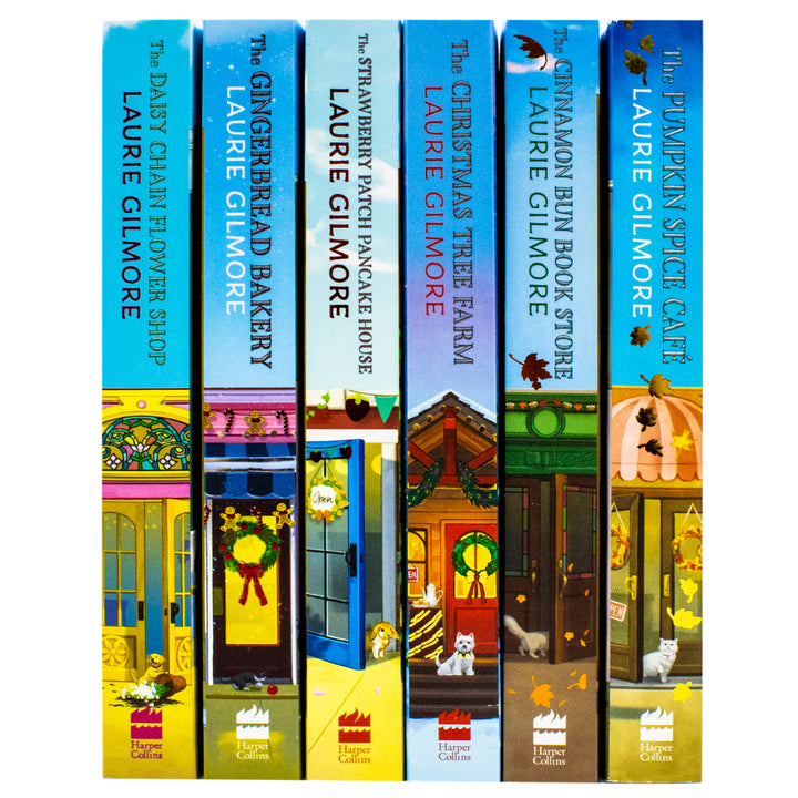 Dream Harbor Series 1-6 Books Collection Set By Laurie Gilmore (The Pumpkin Spice Café, The Cinnamon Bun Book Store, The Christmas Tree Farm, The Daisy Chain Flower Shop & More)