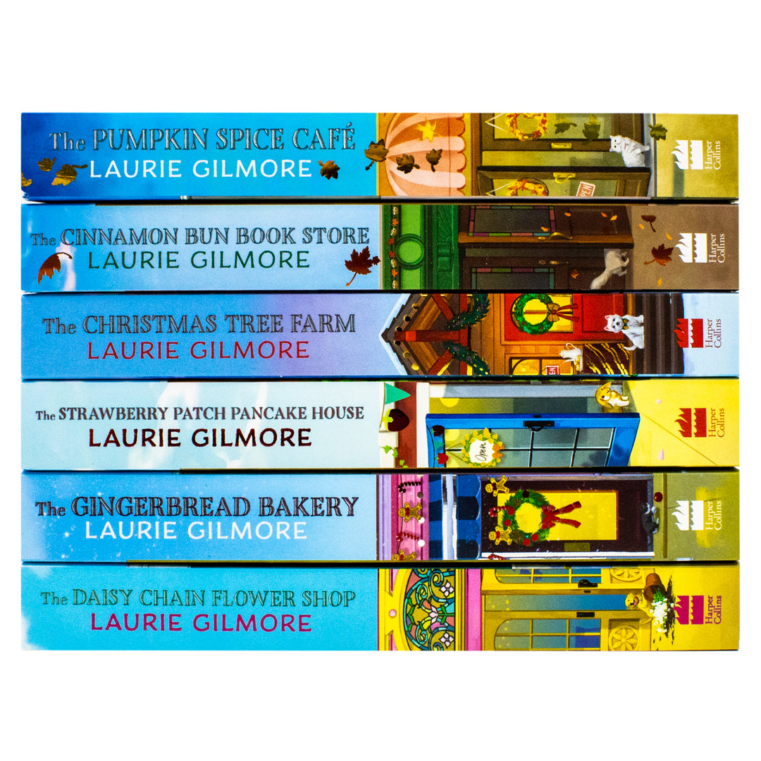 Dream Harbor Series 1-6 Books Collection Set By Laurie Gilmore (The Pumpkin Spice Café, The Cinnamon Bun Book Store, The Christmas Tree Farm, The Daisy Chain Flower Shop & More)